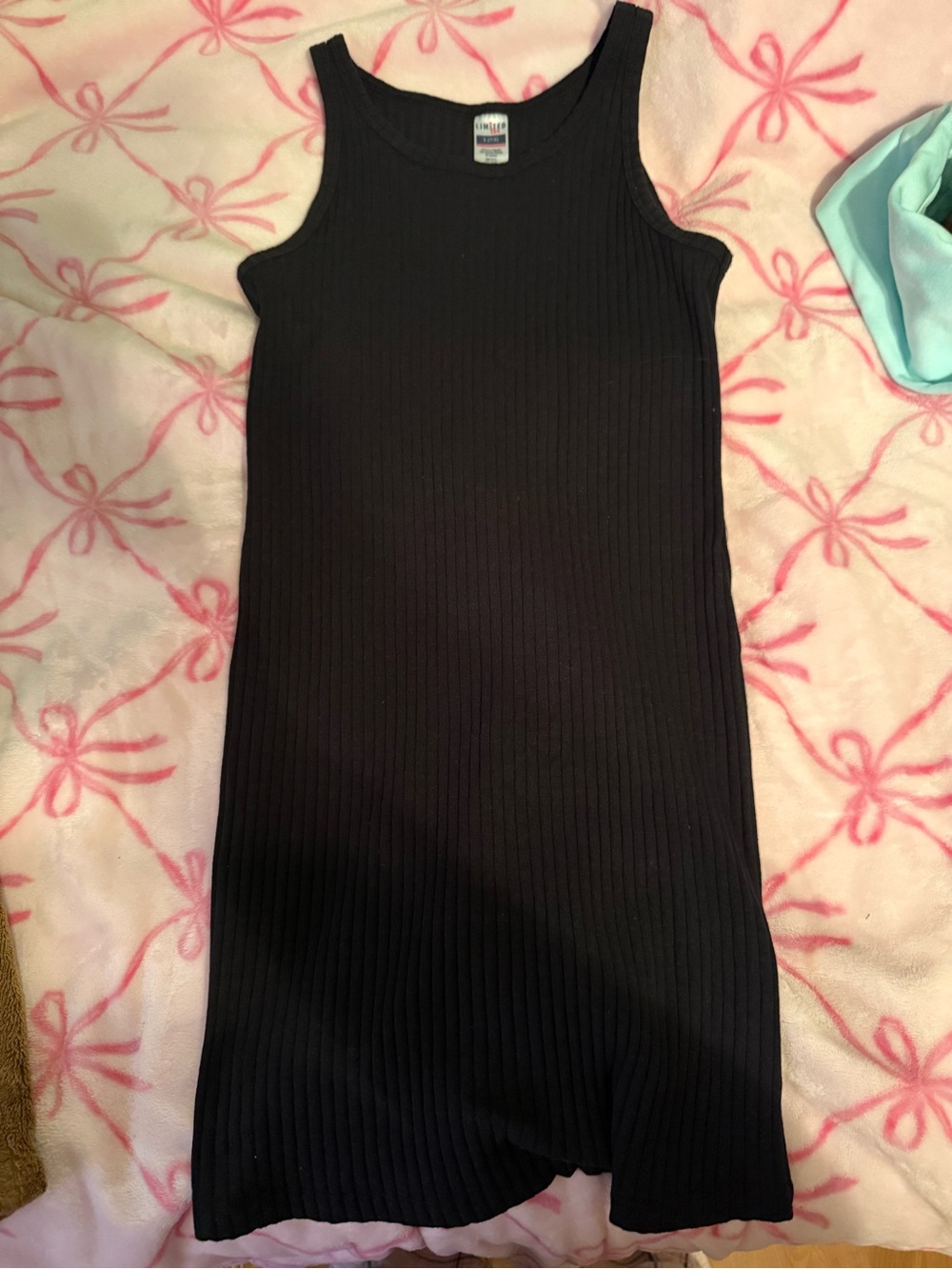 Limited Too Black Ribbed Tank Dress for Kids